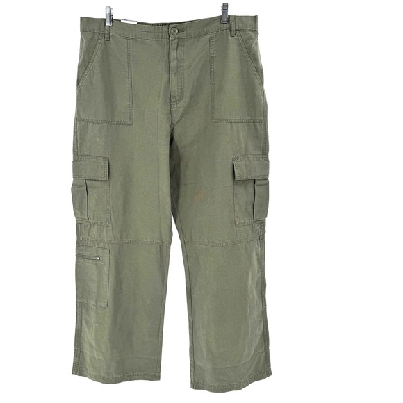 Aeropostale Utility Cargo Pants Y2K Mid Rise Straight Leg Relaxed Fit XXL - Picture 2 of 6